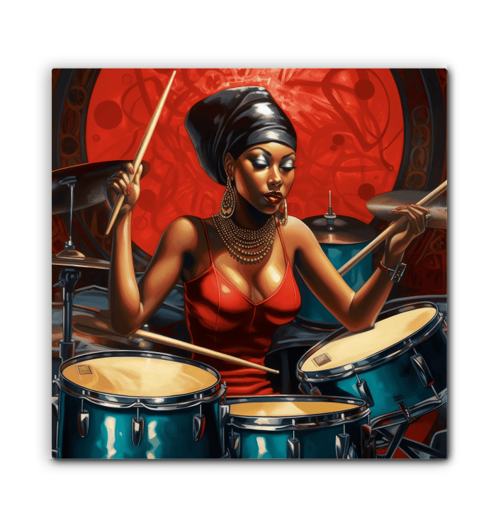 Modern drum art canvas for living room.