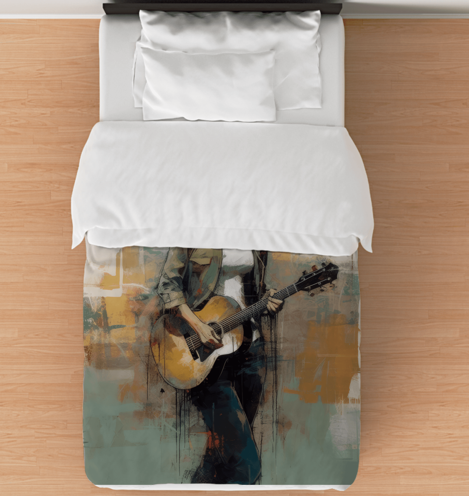 Elegant Dynamic Mixtures Duvet Cover in Bedroom Setting