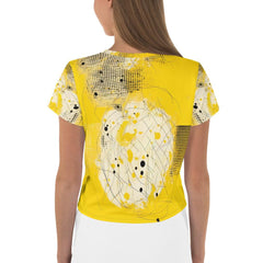 Dynamic Women's Dance Attire All-Over Print Crop Tee - Beyond T-shirts