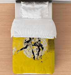 Comforter featuring dynamic dance attire pattern for women - twin size.