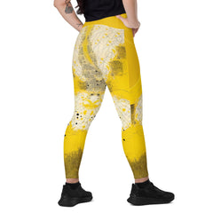 Side view of Dynamic women's leggings showing crossover design.