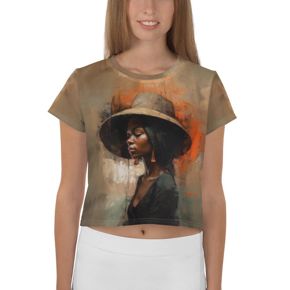 Eclectic Harmonies All-Over Print Crop Tee - Beyond T-shirts