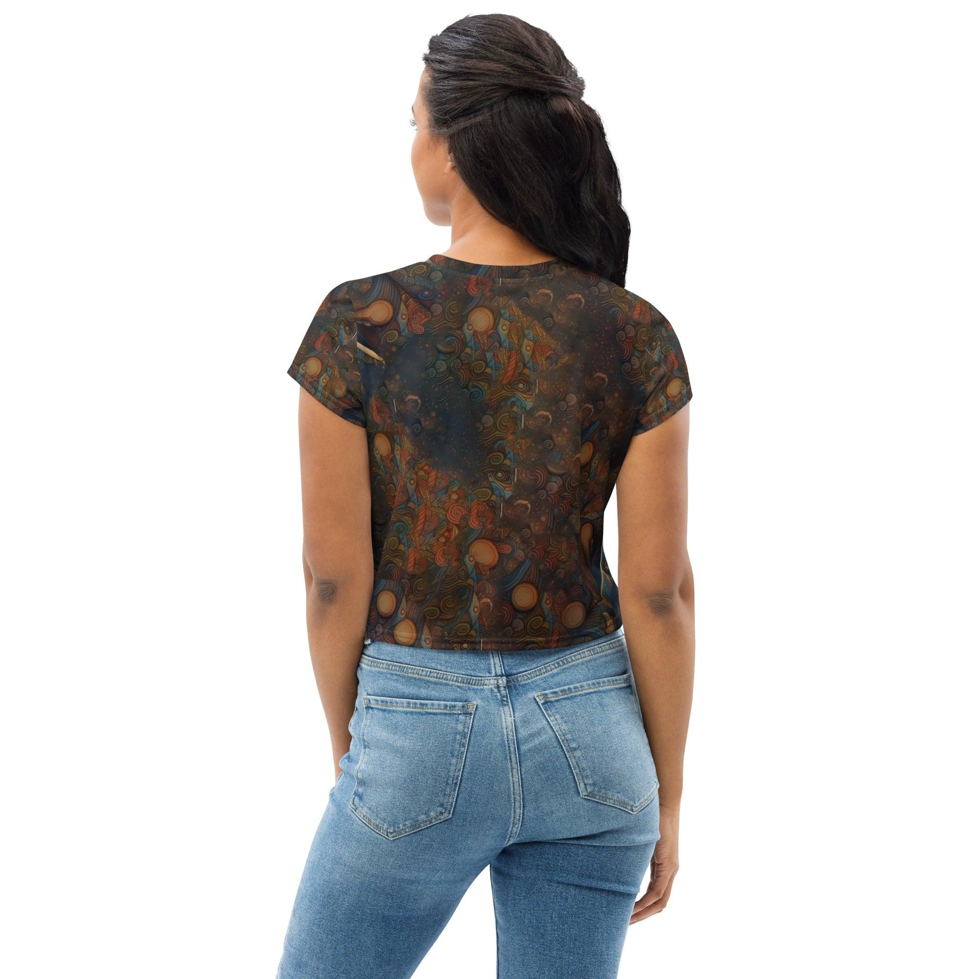 Electric Eclectic All-Over Print Crop Tee - Beyond T-shirts