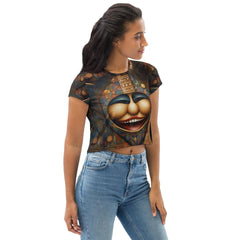 Electric Eclectic All-Over Print Crop Tee - Beyond T-shirts