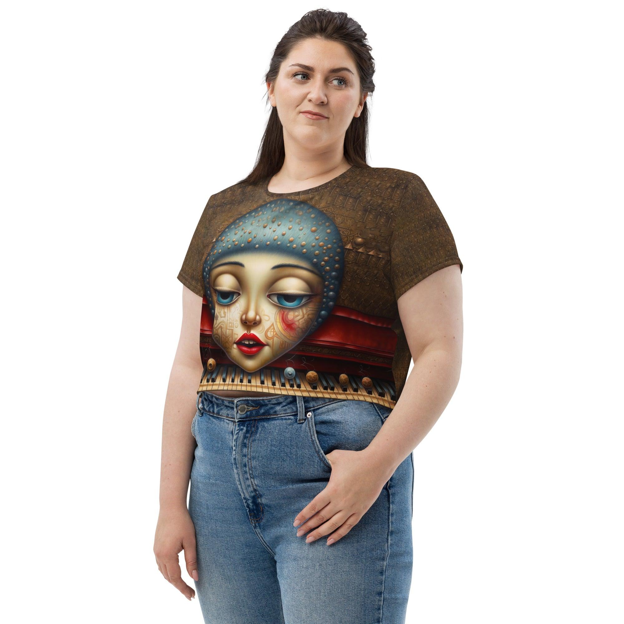 Electric Euphoria All-Over Print Crop Tee - Beyond T-shirts