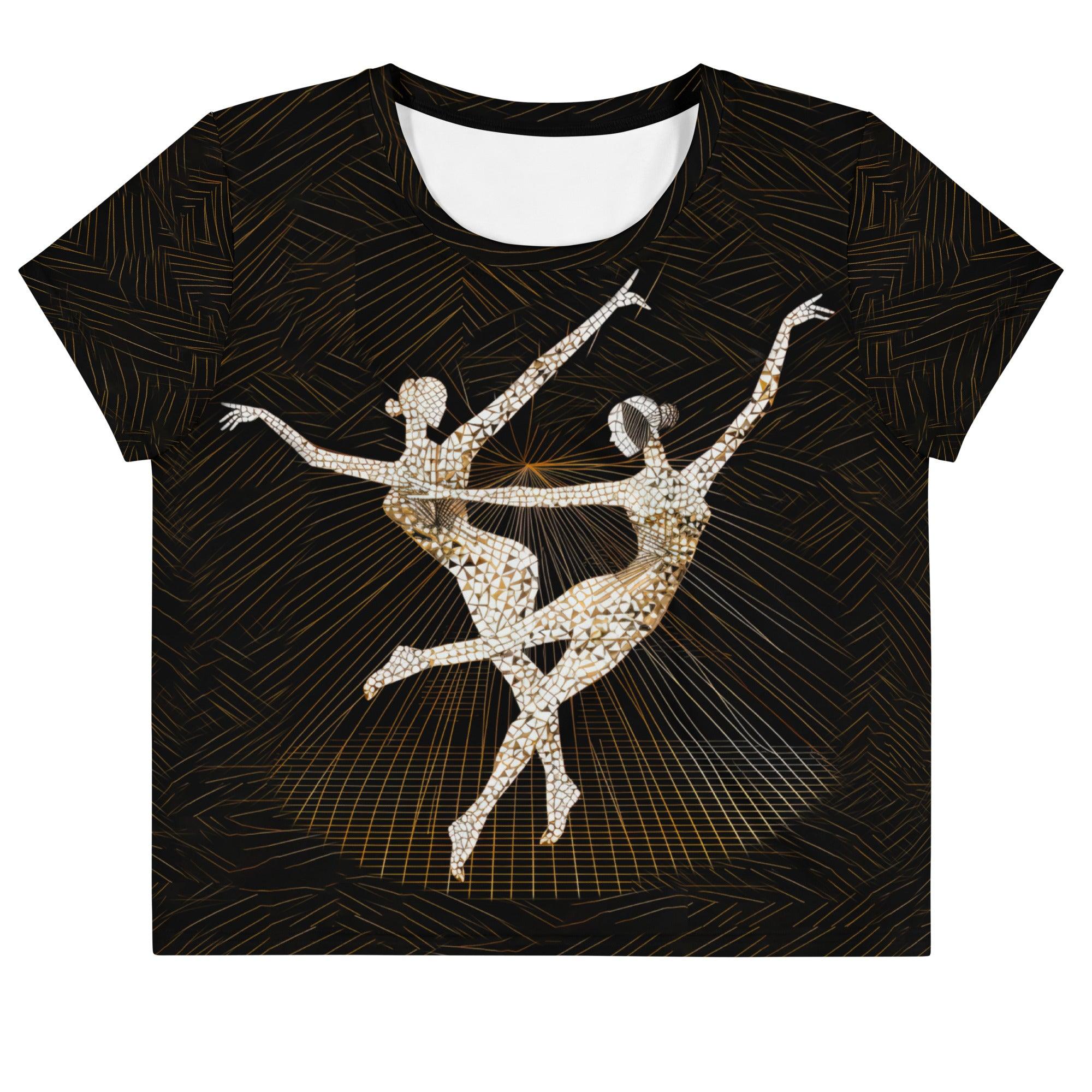 Elegant Feminine Dance Motion All-Over Print Crop Tee - Beyond T-shirts