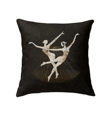 Feminine and graceful dance-themed cushion for home decor