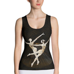 Elegant Feminine Dance Motion Sublimation Cut & Sew Tank Top - Beyond T-shirts