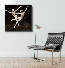 Elegant Feminine Dance Motion Wrapped Canvas - Beyond T-shirts