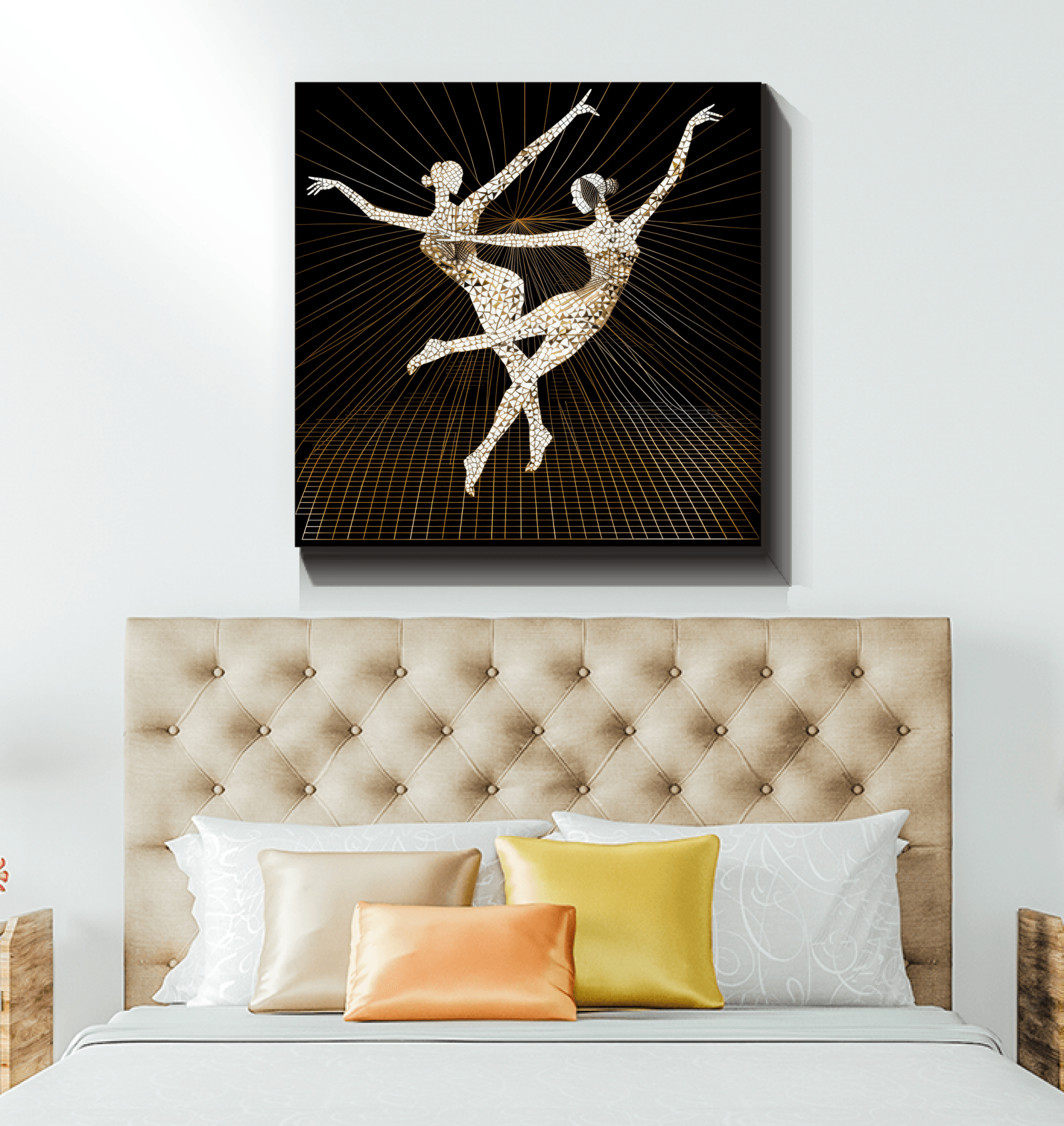 Elegant Feminine Dance Motion Wrapped Canvas - Beyond T-shirts