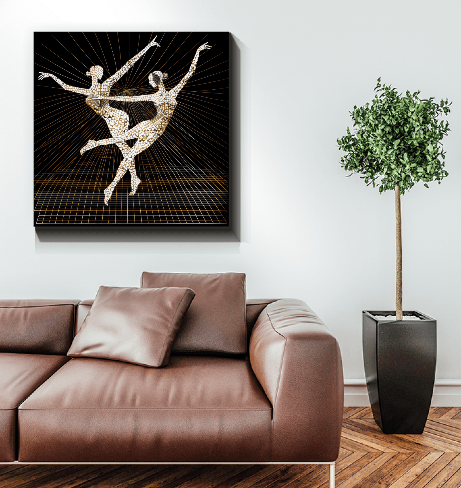 Elegant Feminine Dance Motion Wrapped Canvas - Beyond T-shirts