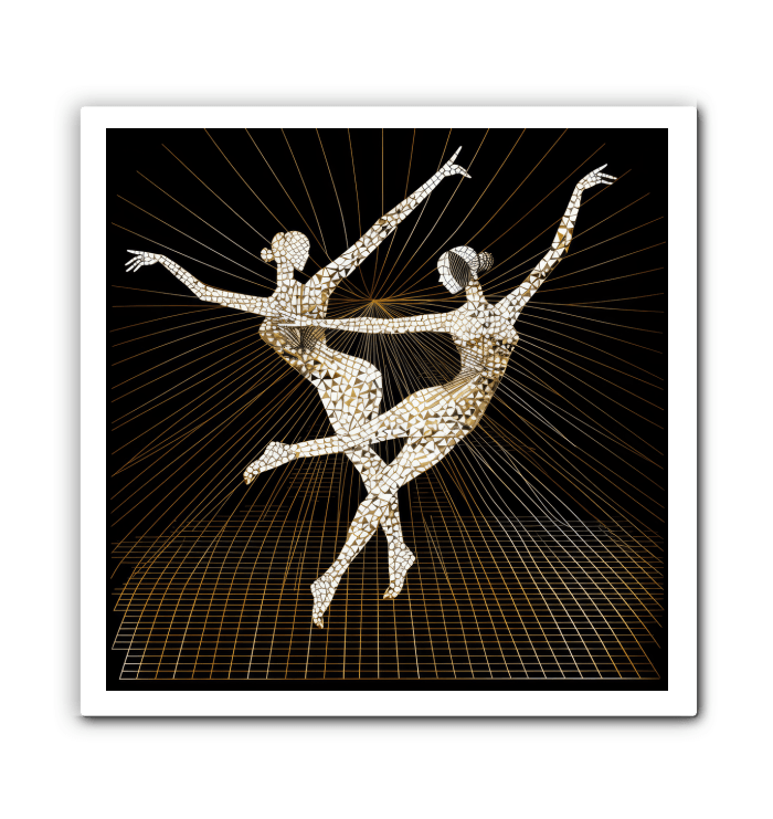 Elegant Feminine Dance Motion Wrapped Canvas - Beyond T-shirts