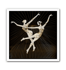 Elegant Feminine Dance Motion Wrapped Canvas - Beyond T-shirts