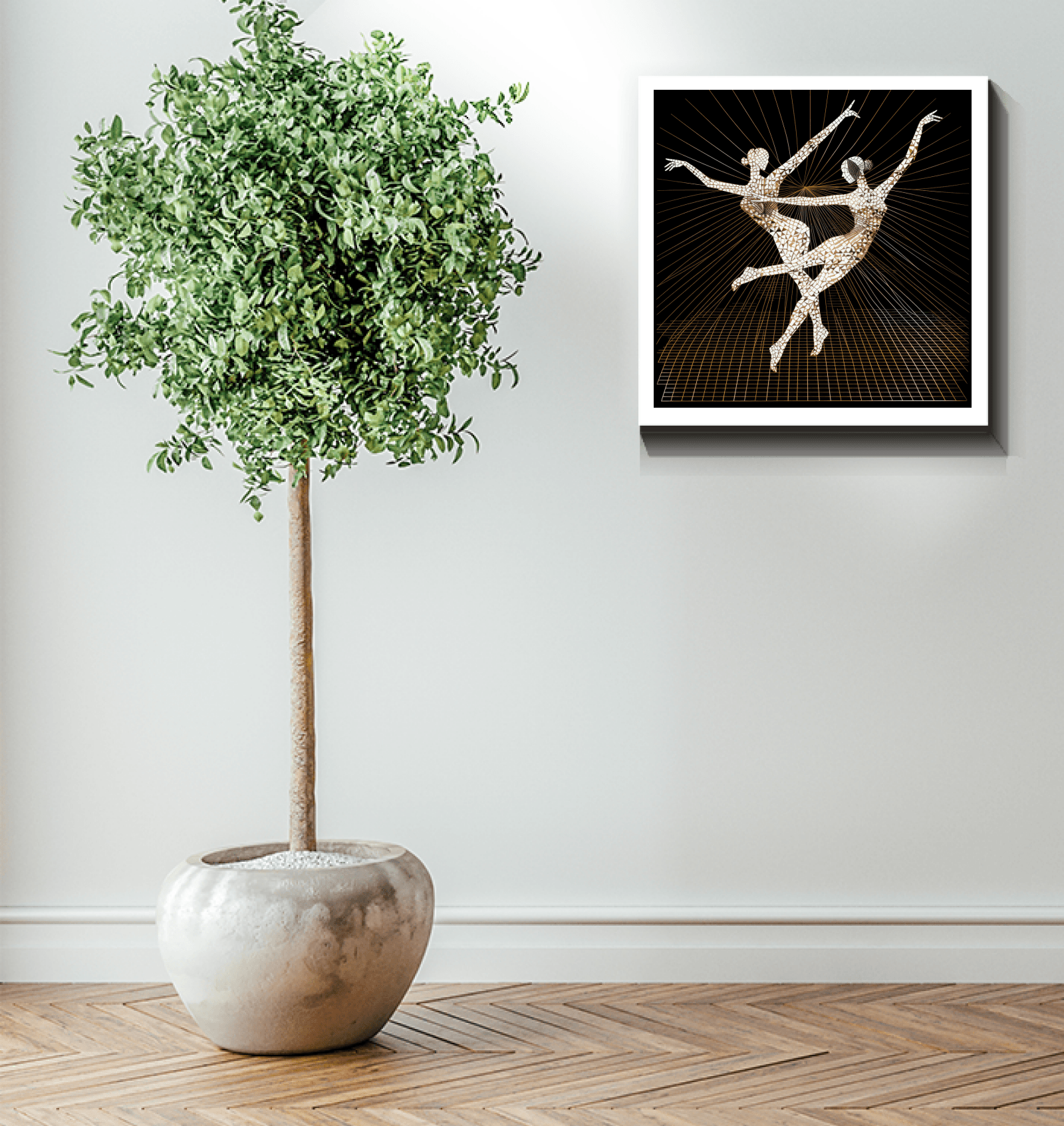 Elegant Feminine Dance Motion Wrapped Canvas - Beyond T-shirts