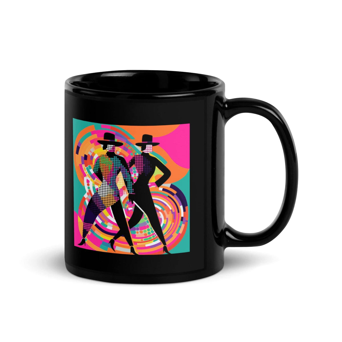 Elegant black glossy mug from En Pointe Fashion Statements collection.