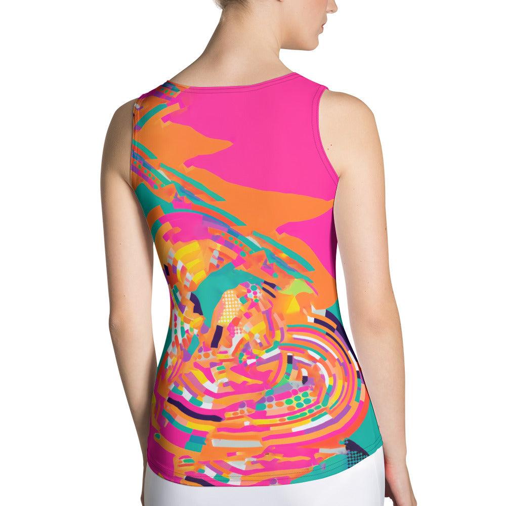 Close-up of the high-quality print on Fashion Statements Tank Top