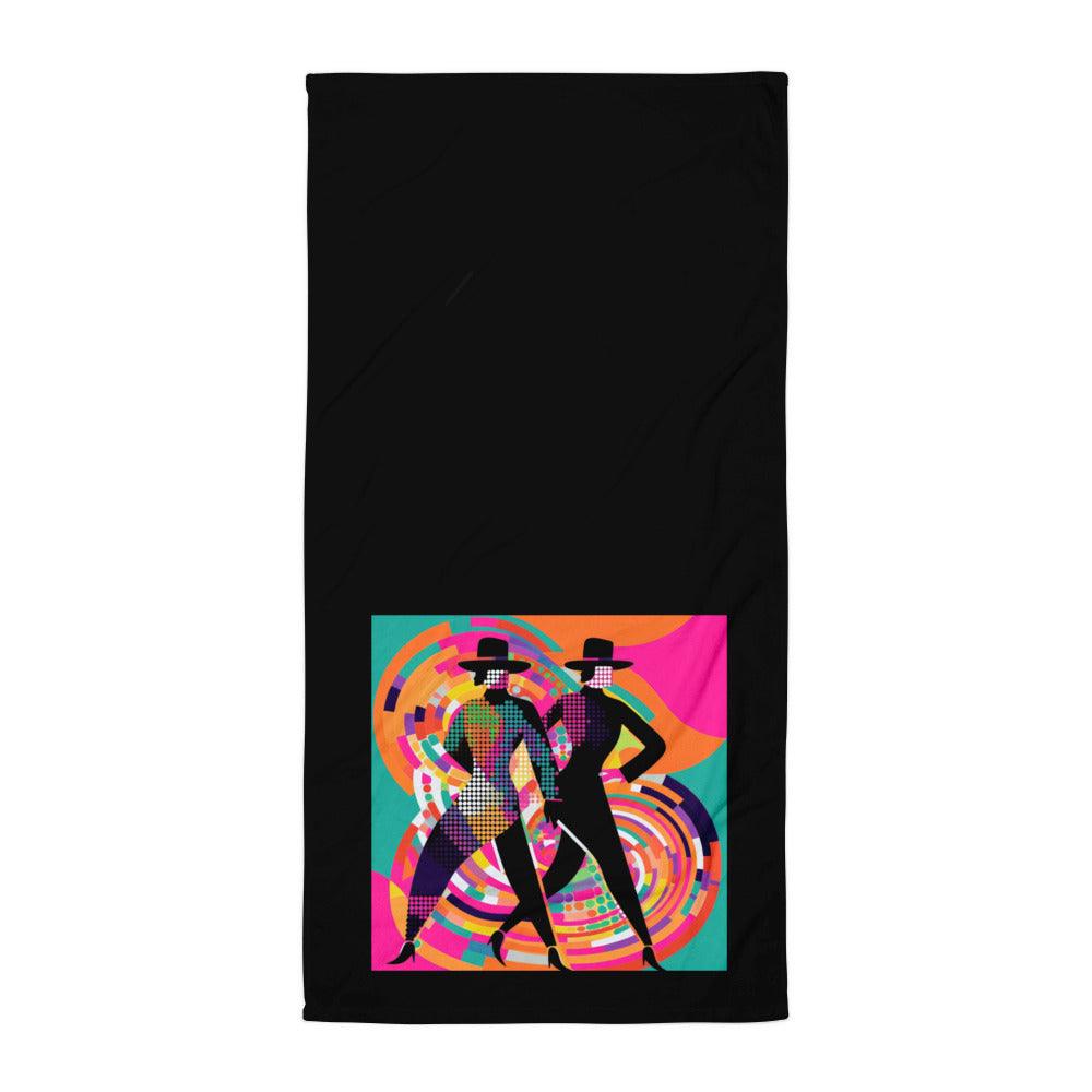 Close-up of the stylish pattern on the En Pointe Fashion Statements Towel.