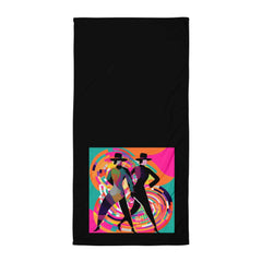 Close-up of the stylish pattern on the En Pointe Fashion Statements Towel.