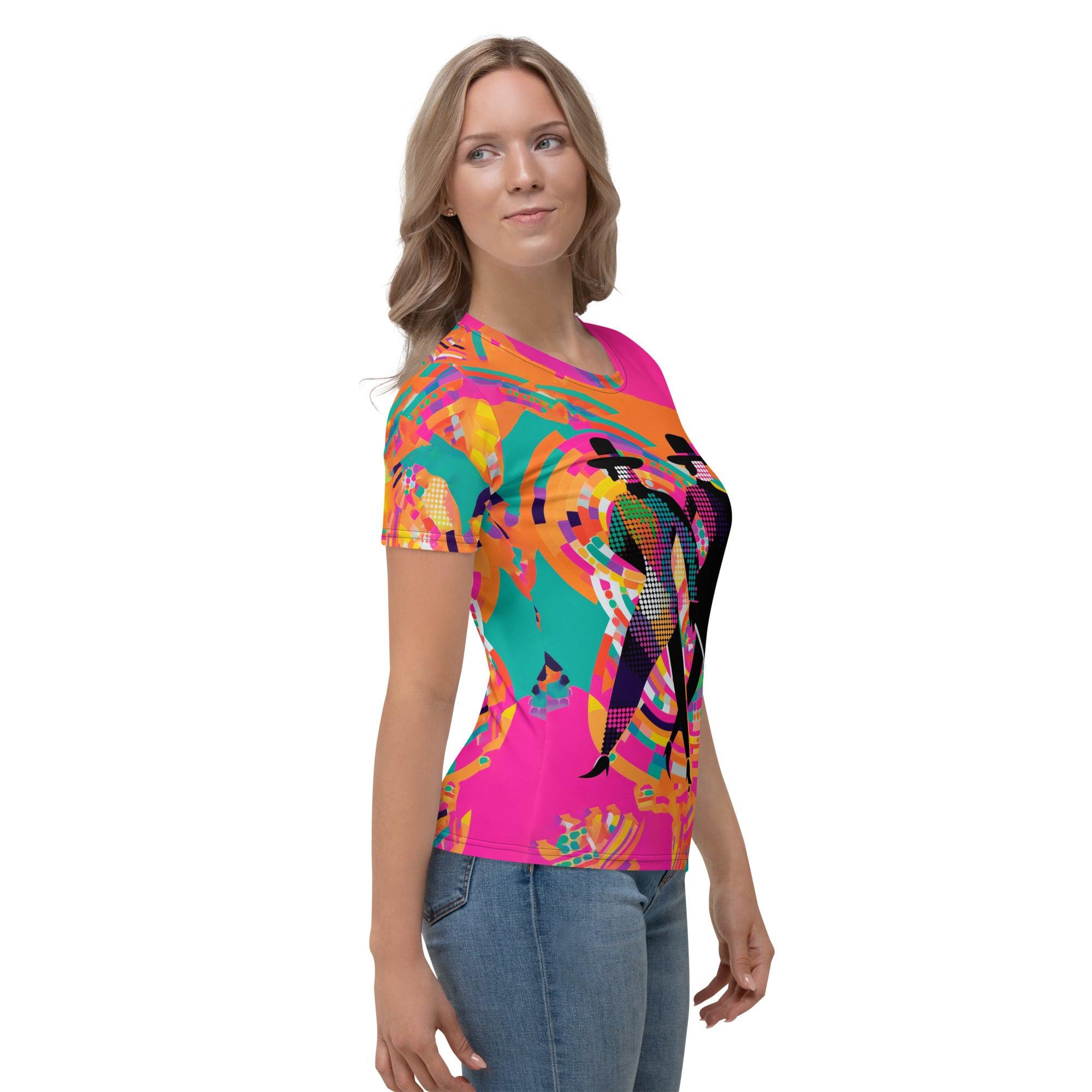 En Pointe Fashion Statements Women's T-shirt folded elegantly on display.