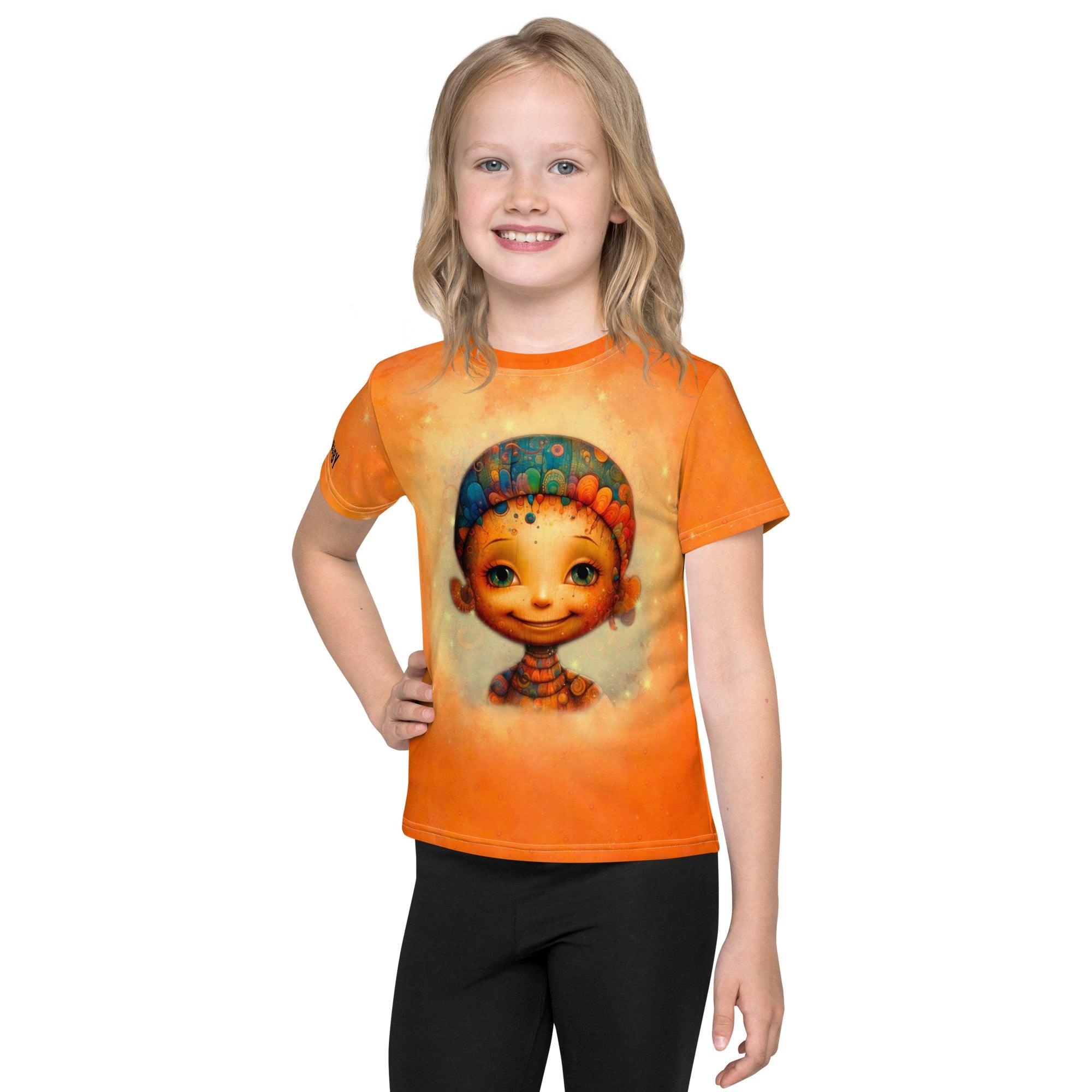 Enchanted Angelic Peepers Kids T-shirt front view.