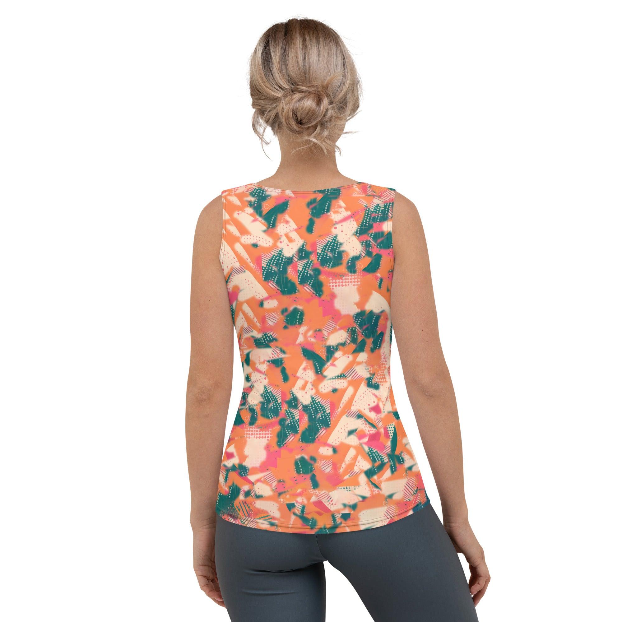 Elegant cut and sew tank top for dance and daily wear.