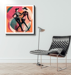Artistic balletic style canvas for elegant interior design.