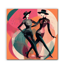 Wrapped canvas showcasing balletic style in enchanting colors.