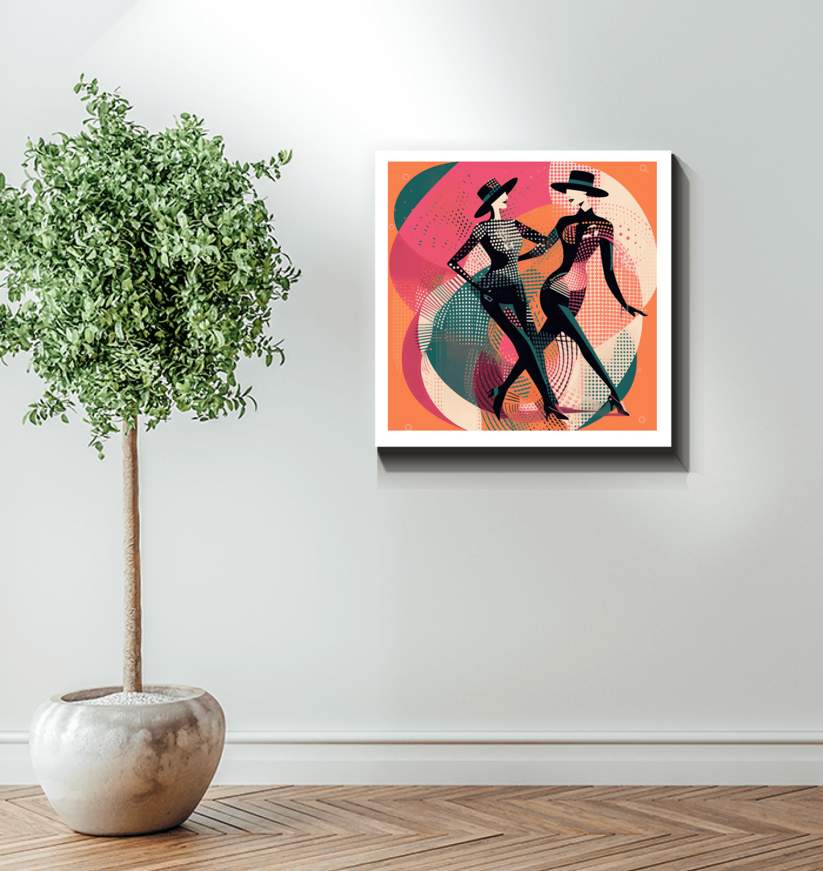 Elegant ballet-inspired canvas art for home decor.