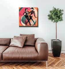 Enchanted balletic design on high-quality wrapped canvas.