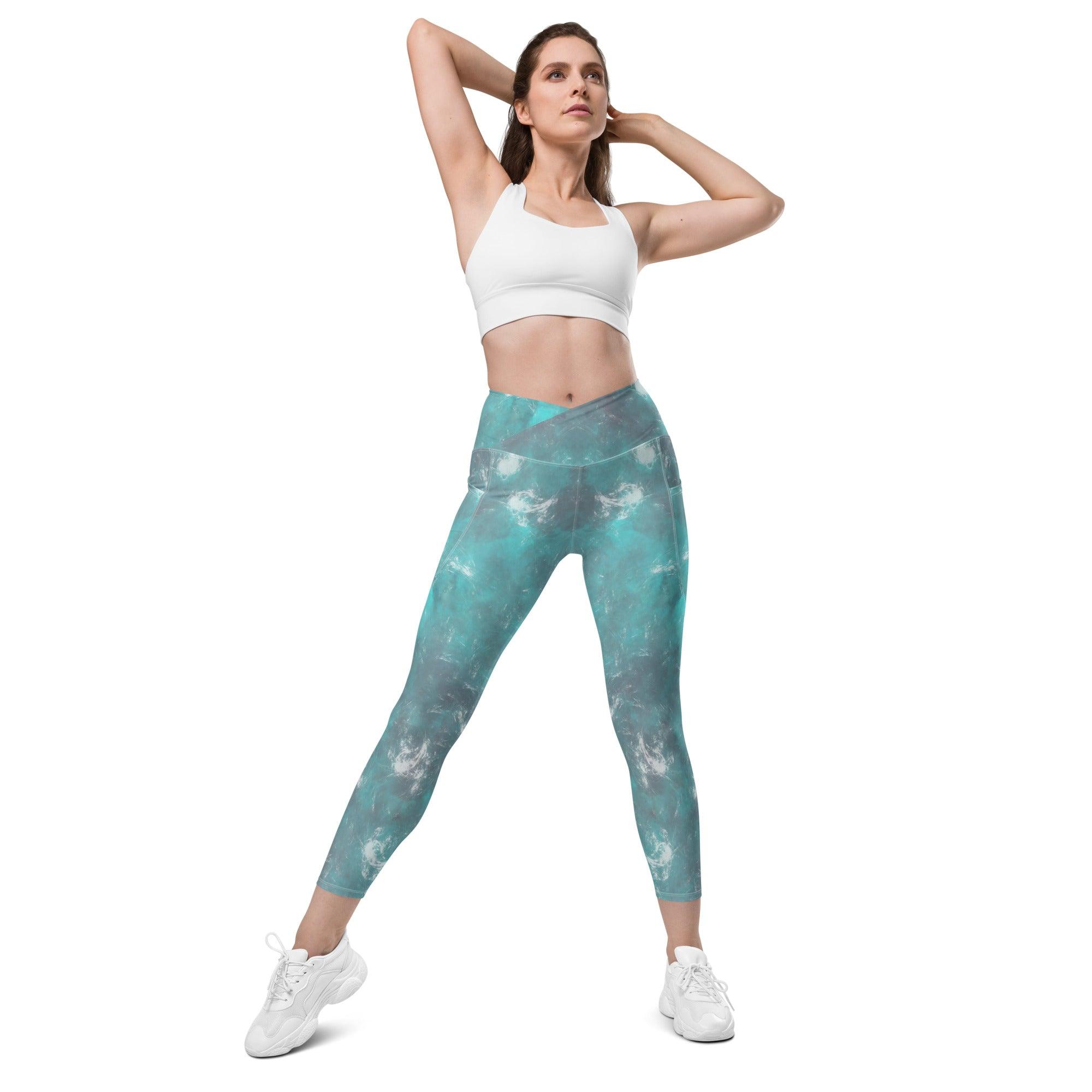 Back view of Enchanted Crossover Leggings showing crossover design.