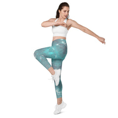Enchanted Crossover Leggings flat lay with accessories.