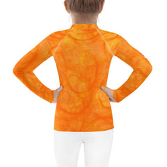 Enchanted Iris Wonder Rash Guard on white background for easy shopping.