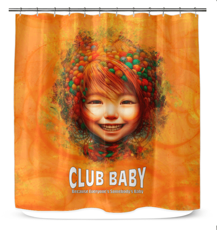 Elegant Enchanted Iris Wonder Shower Curtain with floral pattern in bathroom setting.