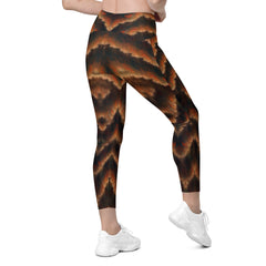 Close-up of crossover waistband on Enchanted Parade leggings.