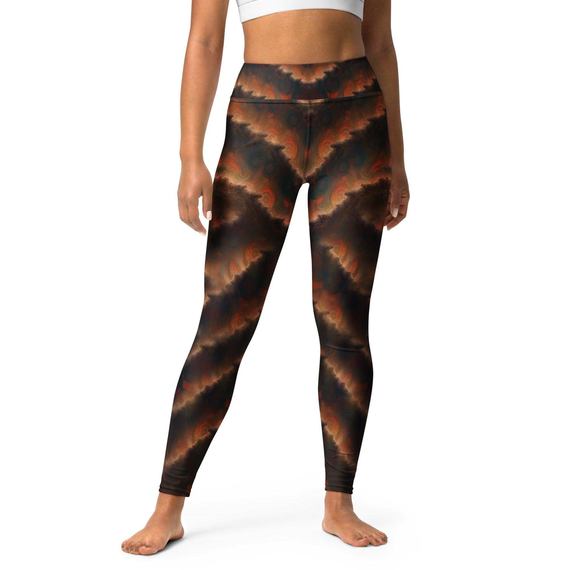 Enchanted Parade Yoga Leggings with vibrant print for active wear.