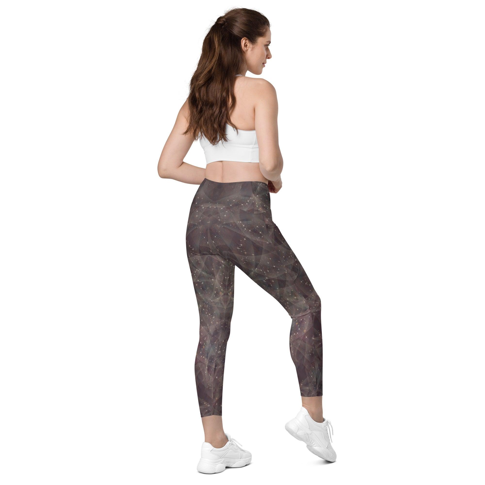 Enchanted Pupil Crossover Leggings showcasing pocket detail.
