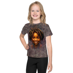 Kids enchanted pupil portrait tee in soft cotton material.