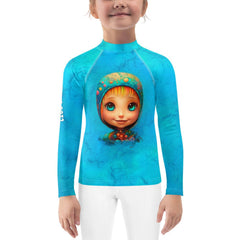 Enchanted Sparkles of Youth Kids Rash Guard - Front View