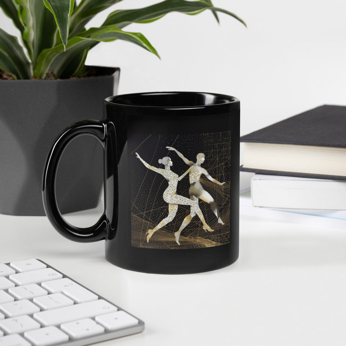 Enchanting Balletic Fashion Black Glossy Mug - Beyond T-shirts