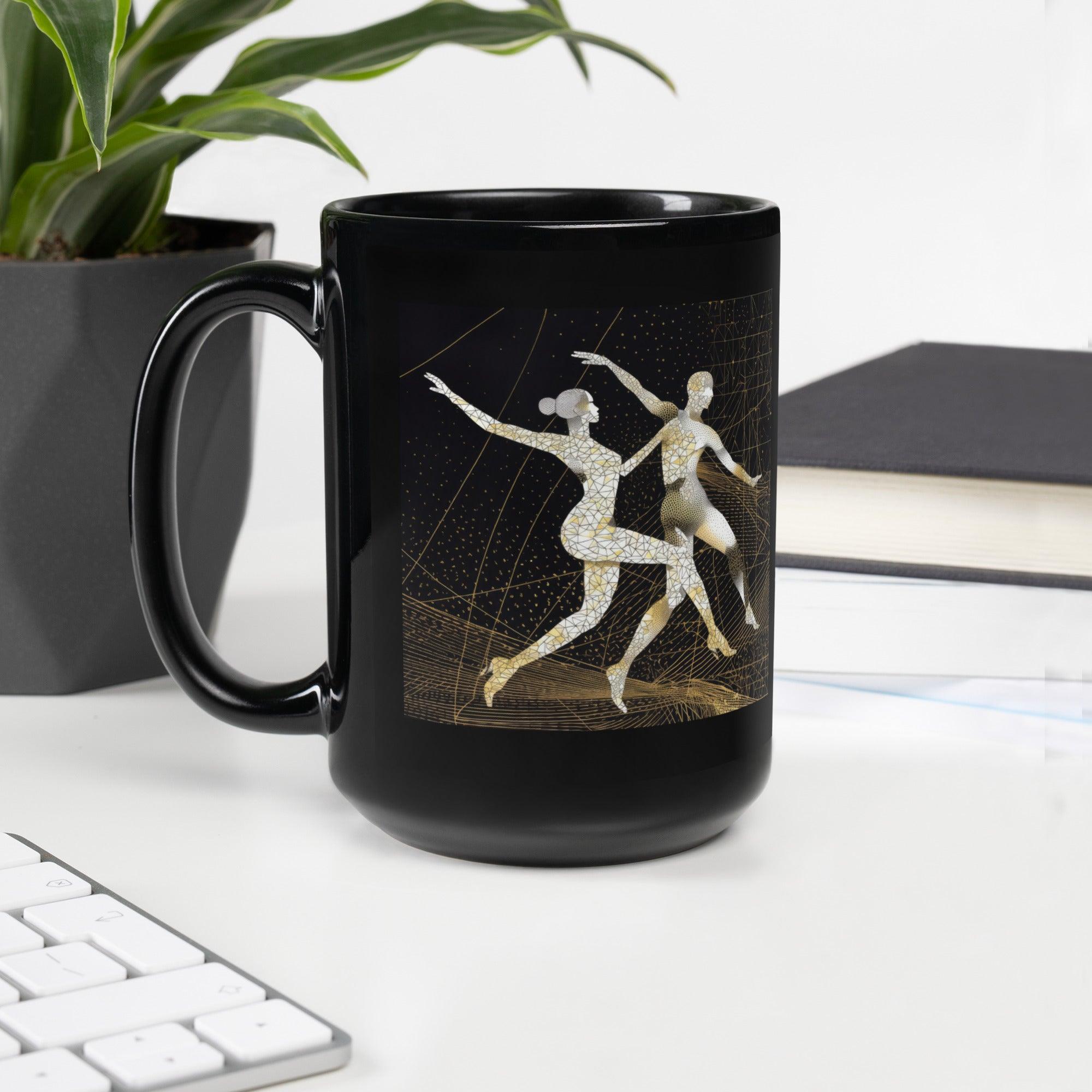 Enchanting Balletic Fashion Black Glossy Mug - Beyond T-shirts