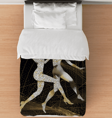 Enchanting Balletic Fashion Comforter for Twin Bed, Luxurious Bedroom Decor