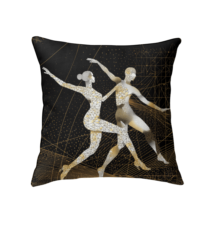 Elegant indoor pillow with balletic fashion design for home decor.