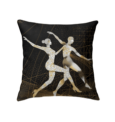 Elegant indoor pillow with balletic fashion design for home decor.