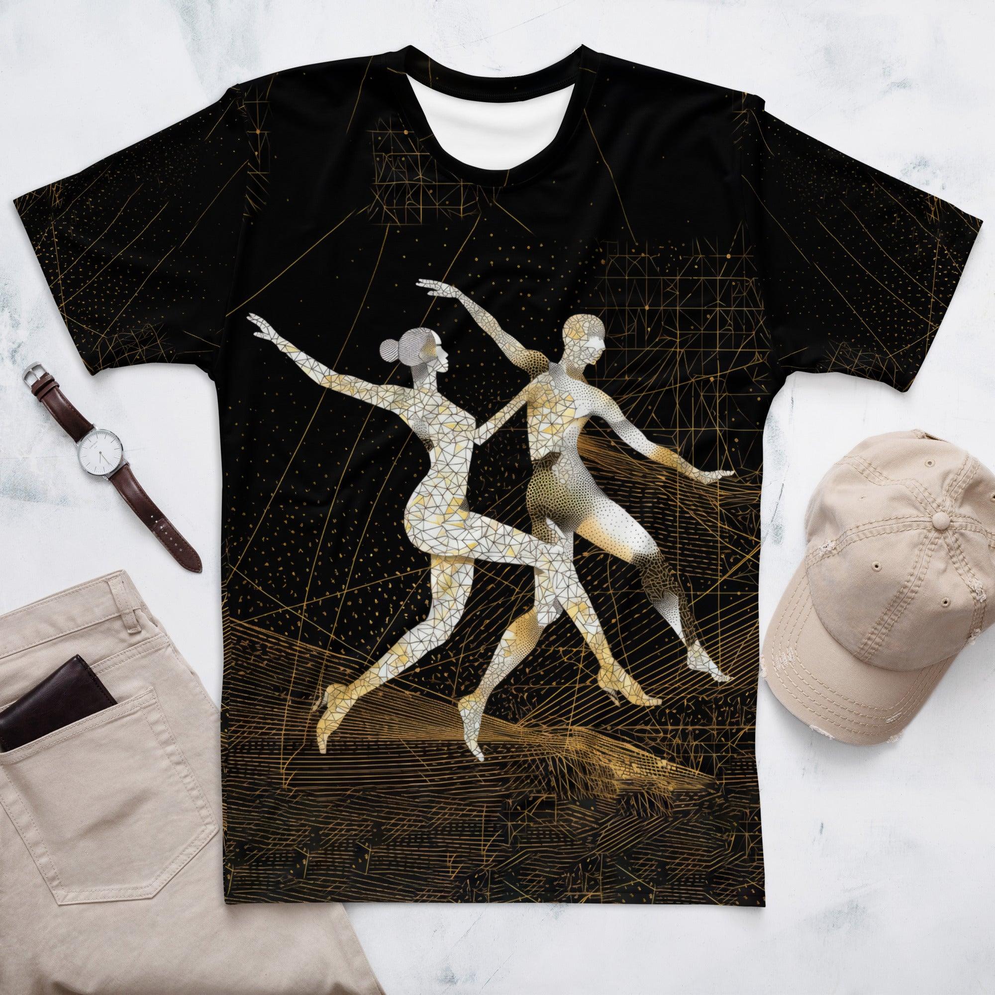 Elegant Balletic Fashion Men's T-shirt in action