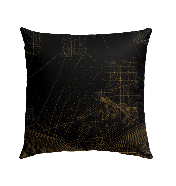 Close-up of the elegant pattern on Balletic Fashion Outdoor Pillow