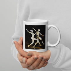 Balletic Fashion-Inspired Glossy Mug in Pristine White