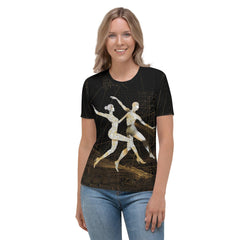 Stylish balletic fashion tee for women, side view