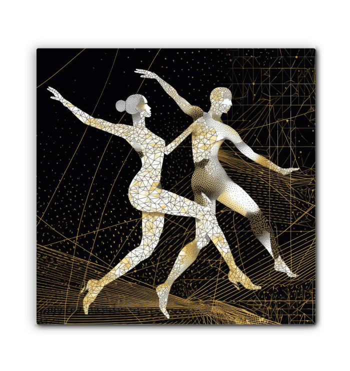 Enchanting ballet-themed canvas art for elegant interiors.