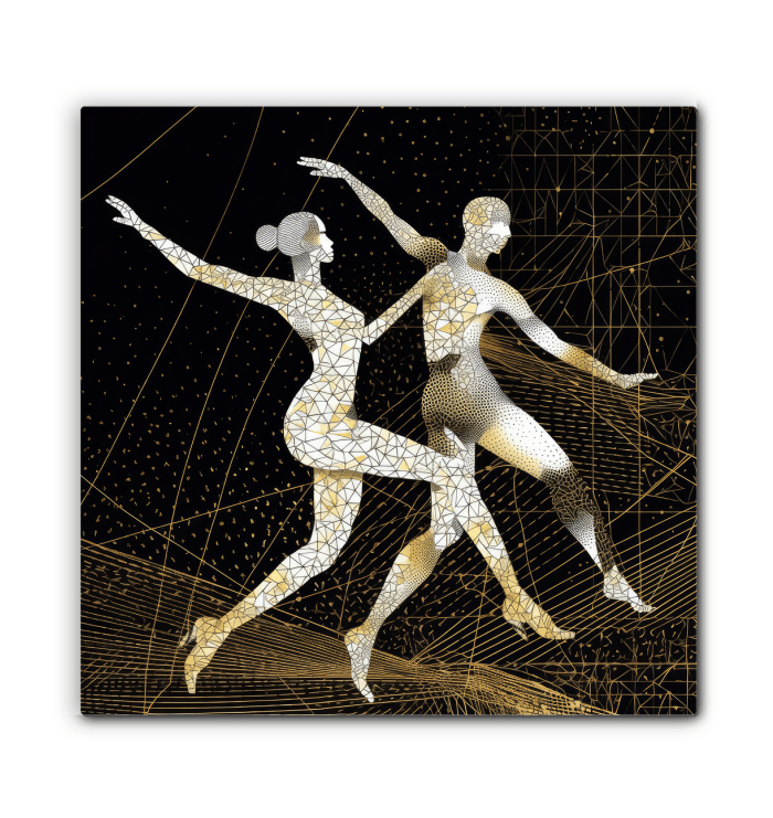 Chic balletic fashion wrapped canvas, a must-have for stylish homes.