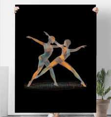 Artistic Enchanting Dance of Women design on soft Sherpa Blanket.